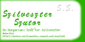 szilveszter szutor business card